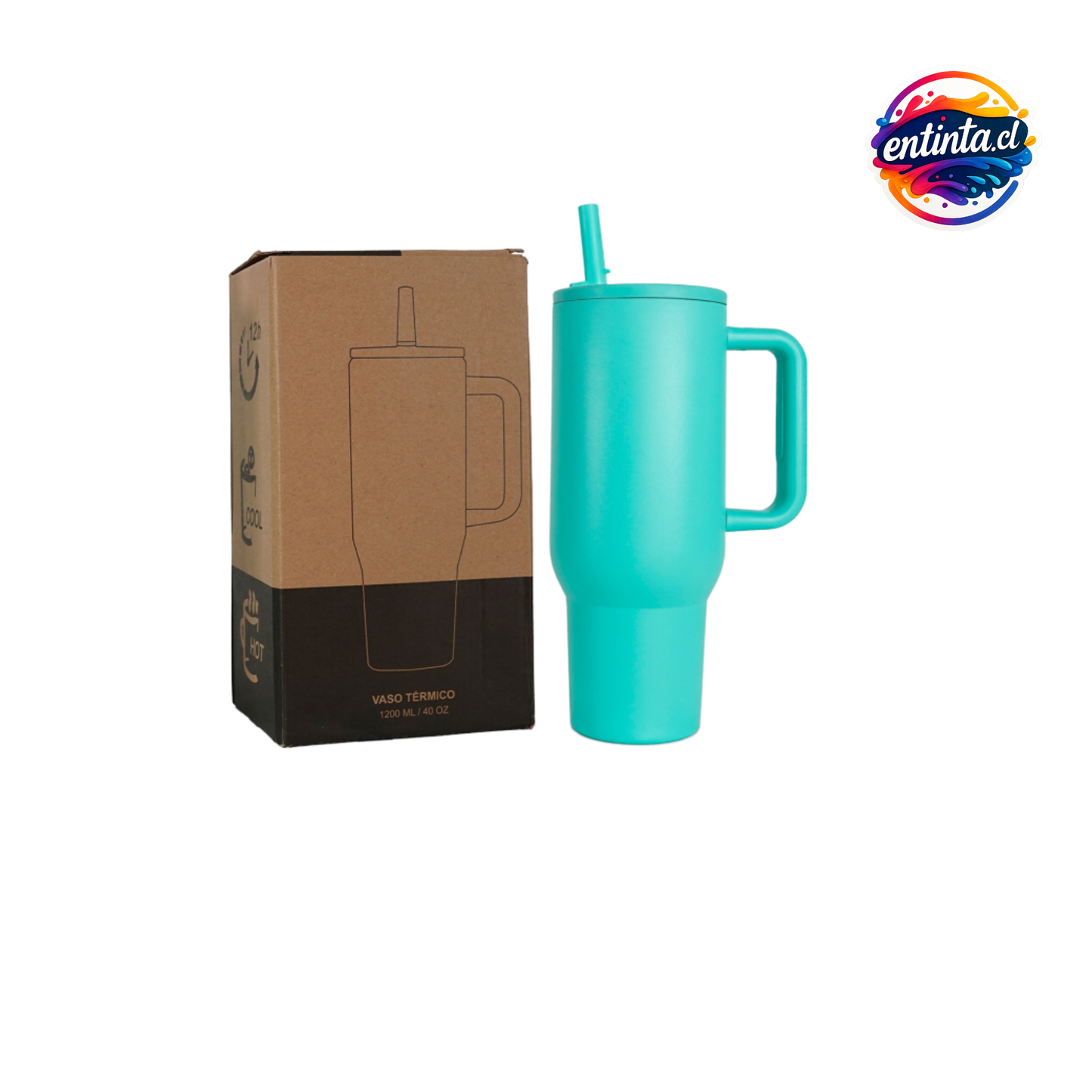 Termo Tumbler Con Bombilla Personalizado 1,2L