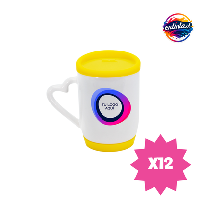Tazón Personalizado con Tapa y Base Silicona 12 oz