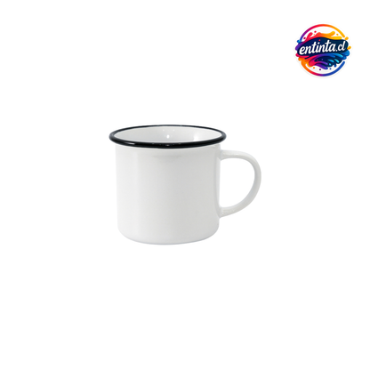 Tazón Enlozado Personalizado con Borde de Color de 12 oz