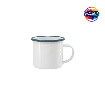 Tazón Enlozado Personalizado con Borde de Color de 12 oz