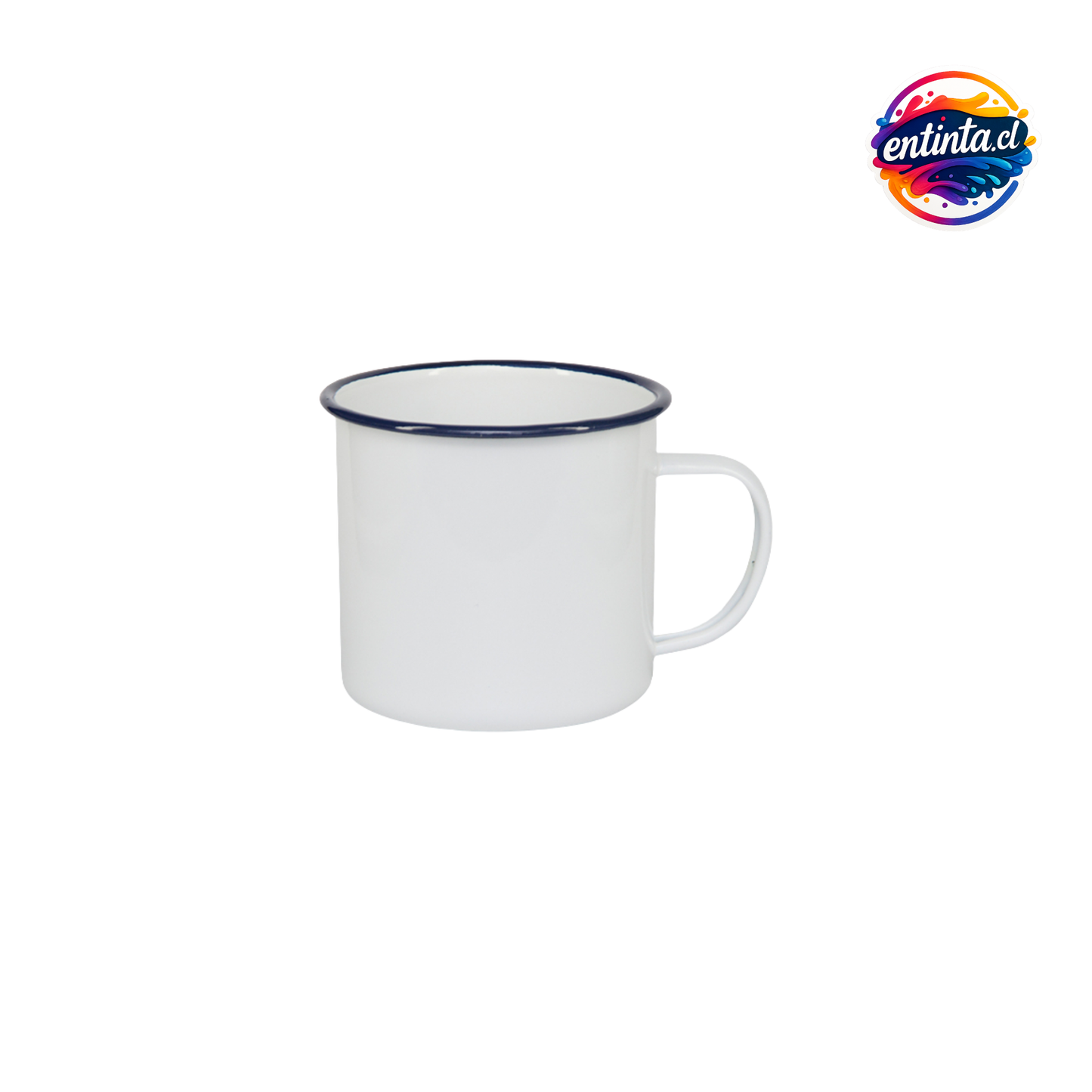 Tazón Enlozado Personalizado con Borde de Color de 12 oz