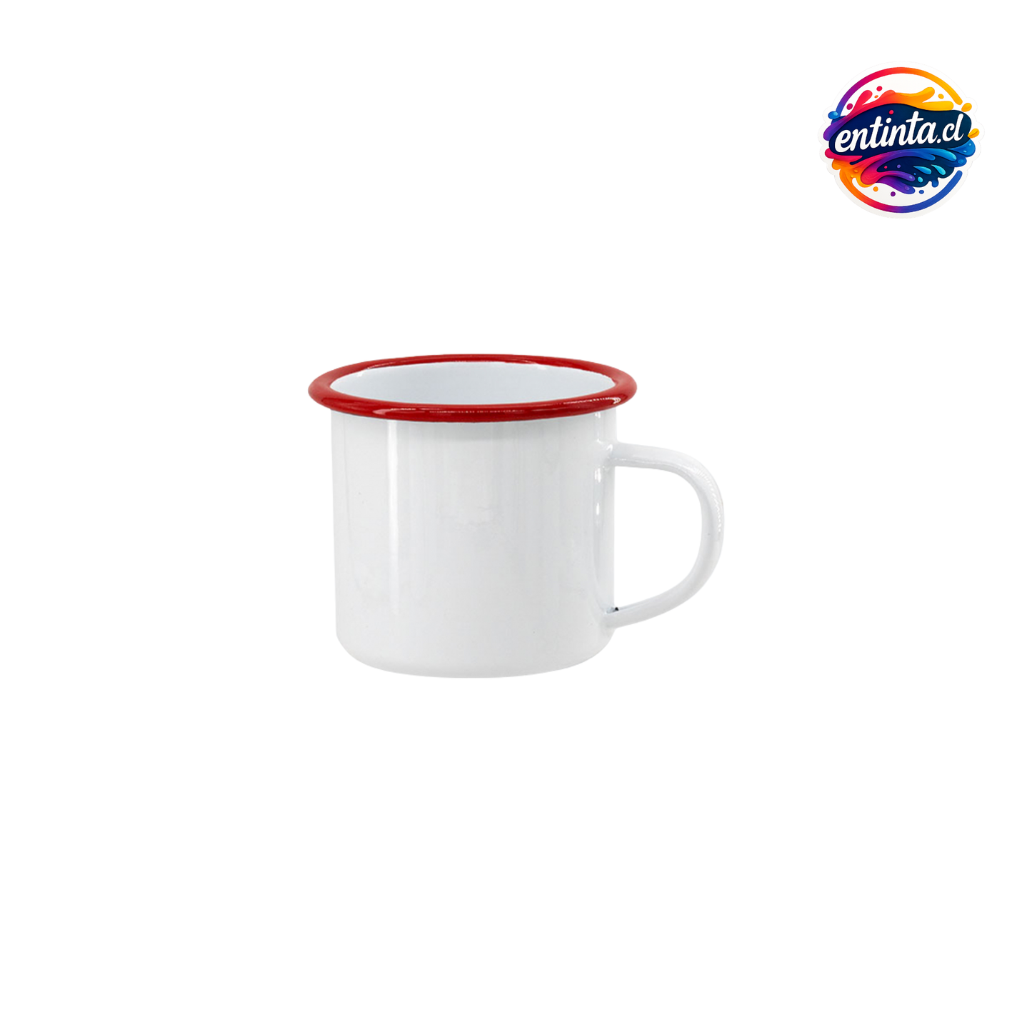 Tazón Enlozado Personalizado con Borde de Color de 12 oz