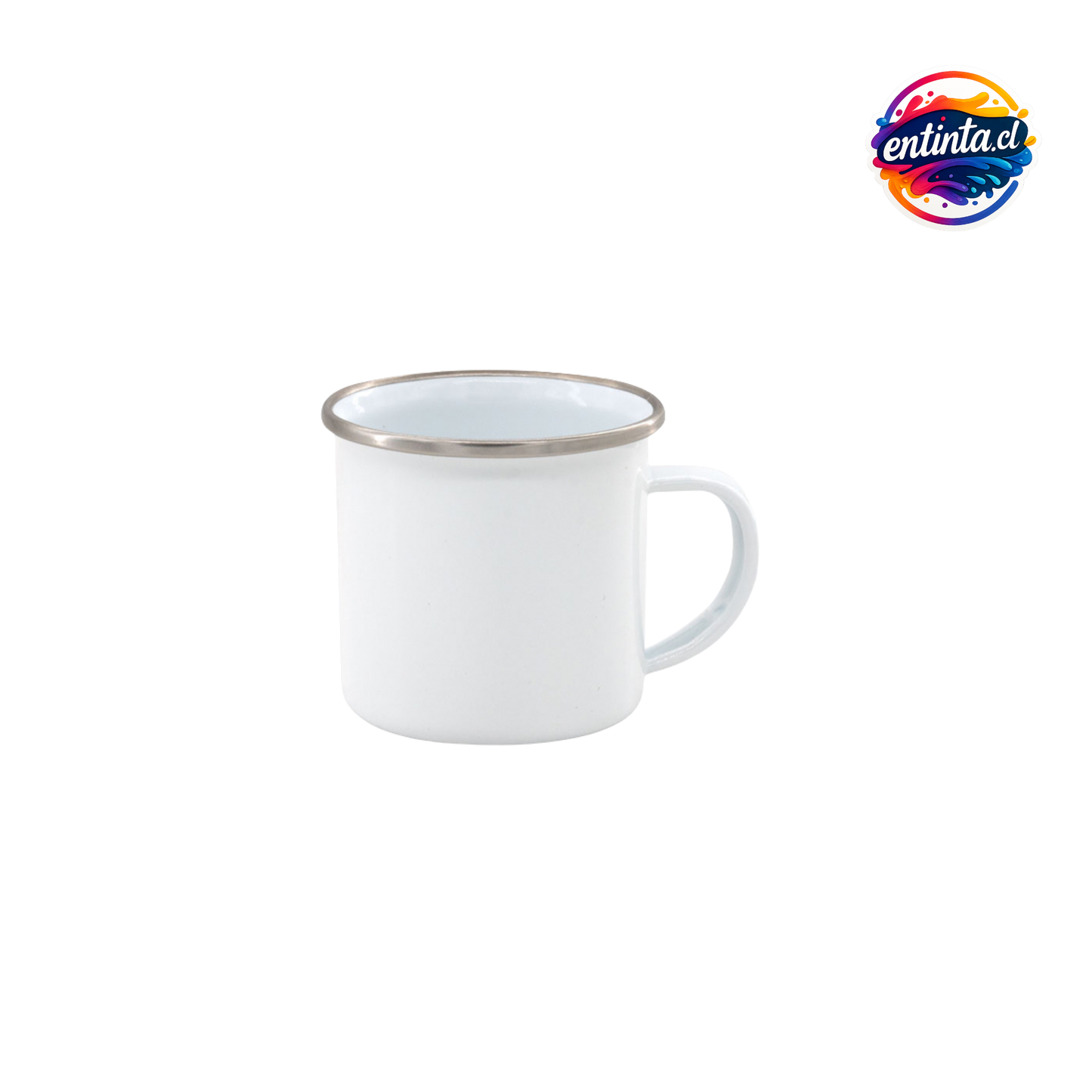 Tazón Enlozado Personalizado con Borde de Color de 12 oz
