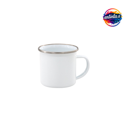 Tazón Enlozado Personalizado con Borde de Color de 12 oz