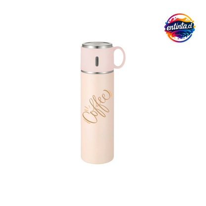 Termo Premium Galaxy Acero Inoxidable + Taza 500 ml