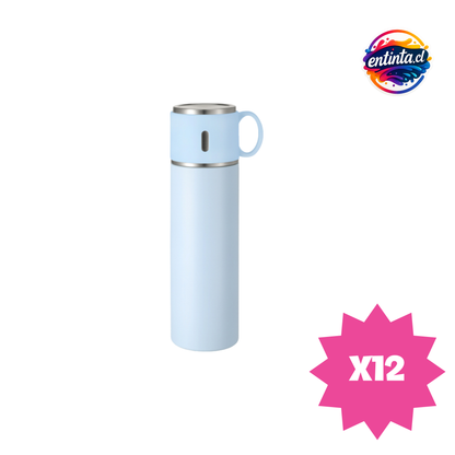 Termo Premium Galaxy Acero Inoxidable + Taza 500 ml