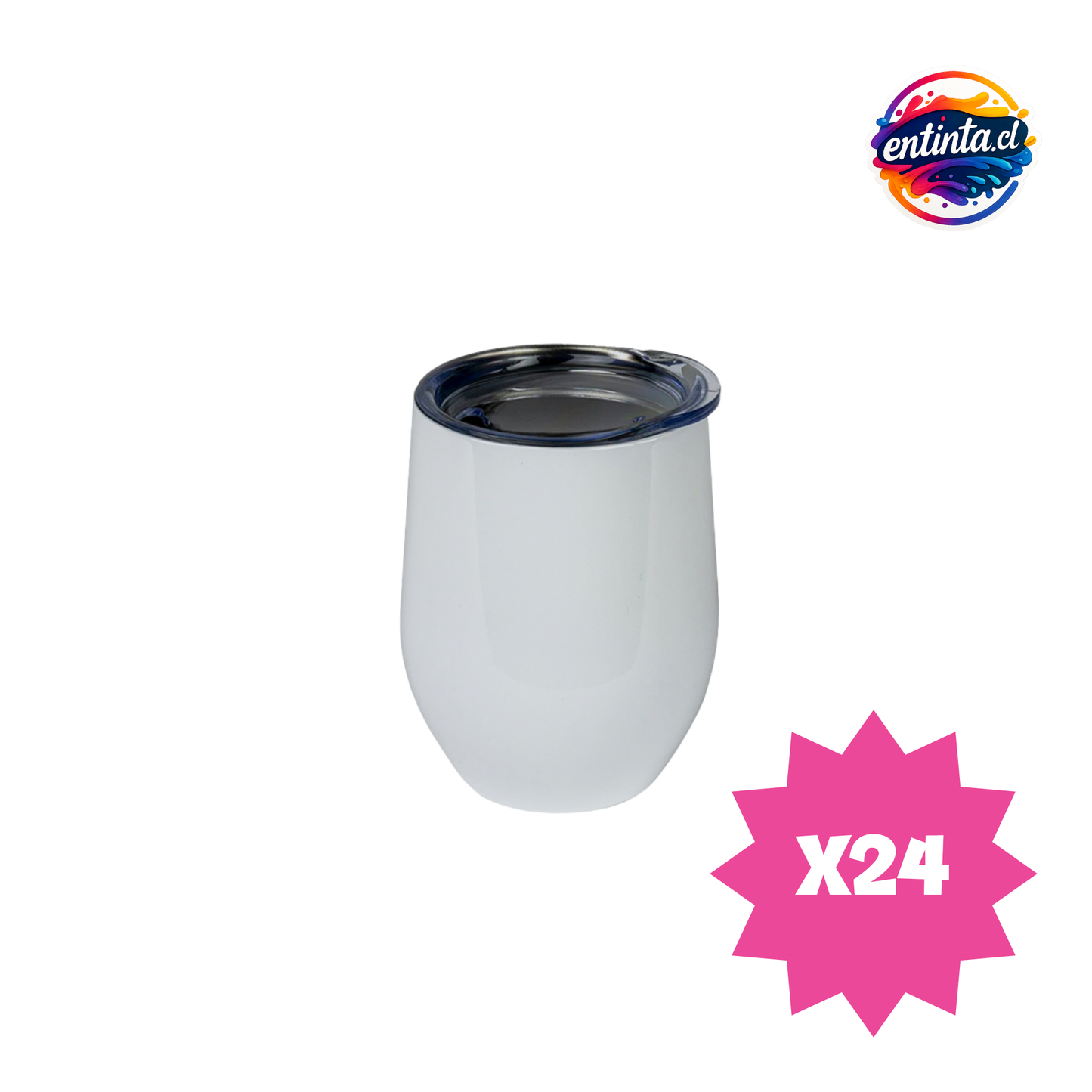 Vaso Térmico De Acero Personalizado con Tapa Transparente 12 Oz.
