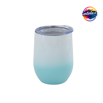 Vaso Térmico De Acero Personalizado con Tapa Transparente 12 Oz.