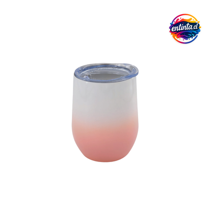 Vaso Térmico De Acero Personalizado con Tapa Transparente 12 Oz.