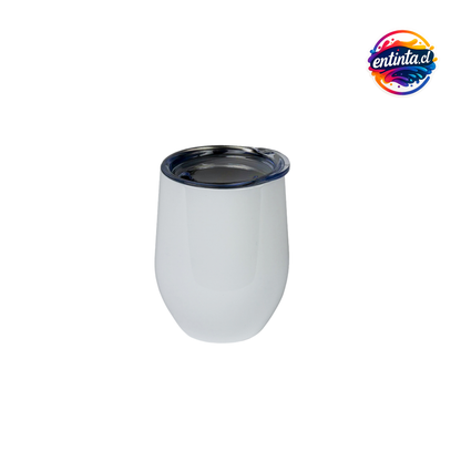Vaso Térmico De Acero Personalizado con Tapa Transparente 12 Oz.