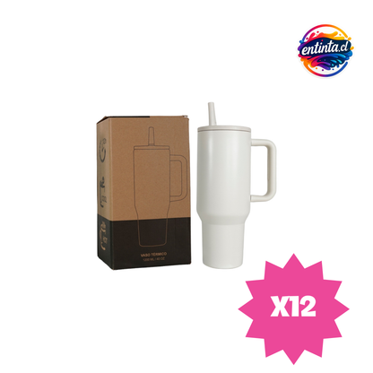 Termo Tumbler Con Bombilla Personalizado 1,2L