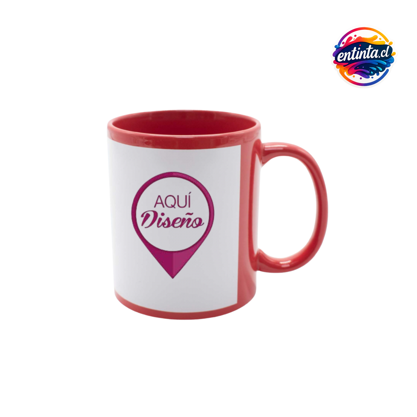 Tazón Personalizado con Interior y Asa de Color 11 OZ