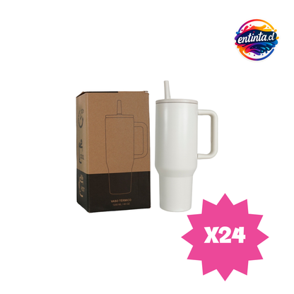 Termo Tumbler Con Bombilla Personalizado 1,2L