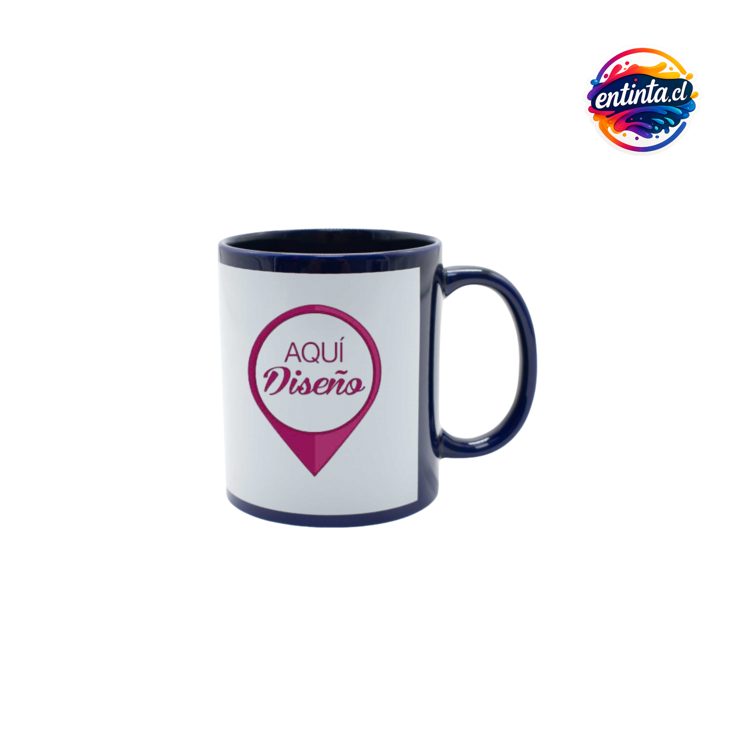 Tazón Personalizado con Interior y Asa de Color 11 OZ