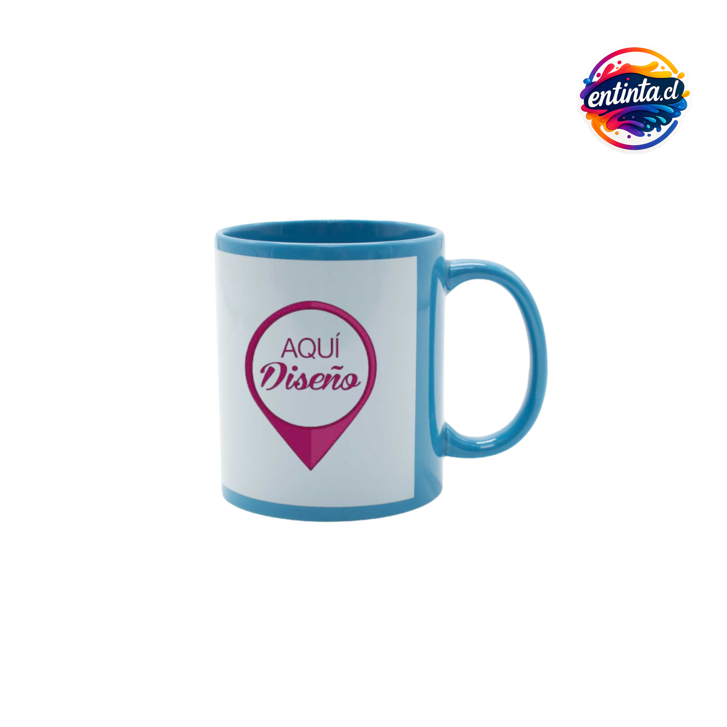 Tazón Personalizado con Interior y Asa de Color 11 OZ