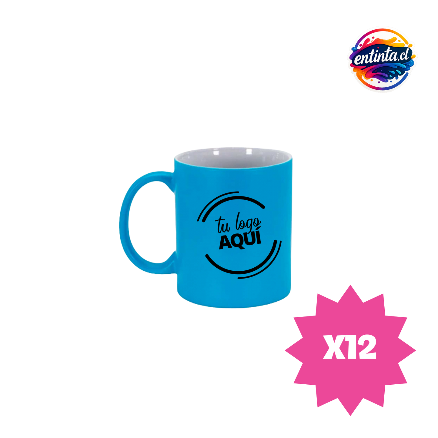 Taza Personalizada Premium Full Color Celeste