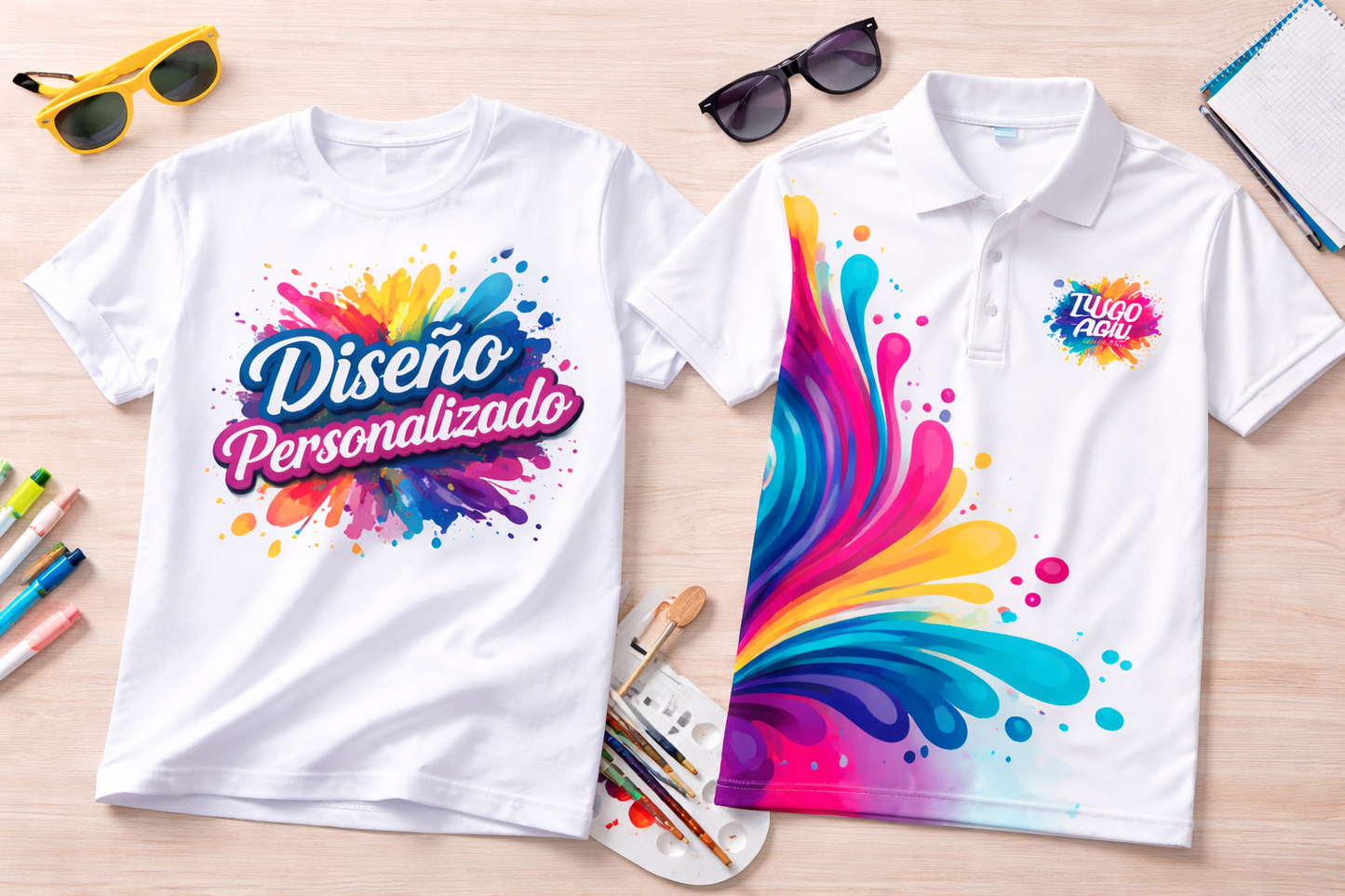 Polera personaliza Logo Frontal